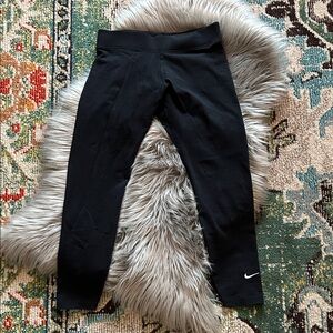 Nike Black Leggings with White Embroidered Logo